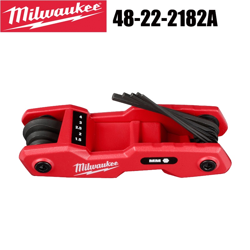 Jual Milwaukee 48-22-2182A 8-Key Folding Hex Key Set Metric High ...