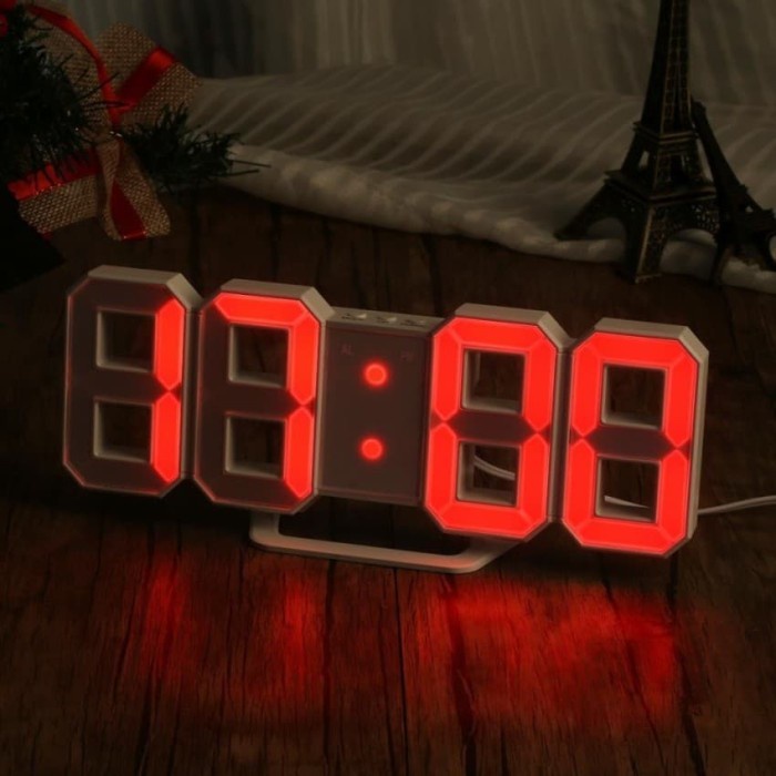 Jual (Good) Jam Dinding Digital LED Besar Merah Tampilan Waktu 12/24 ...