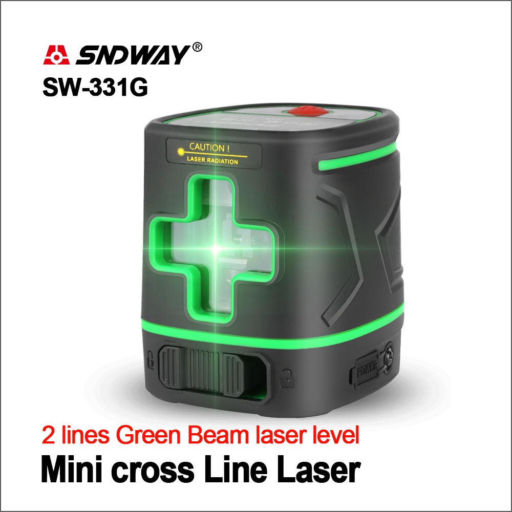 Jual SNDWAY Laser Level 2 Lines 360 Degree Rechargeable Battery Green ...