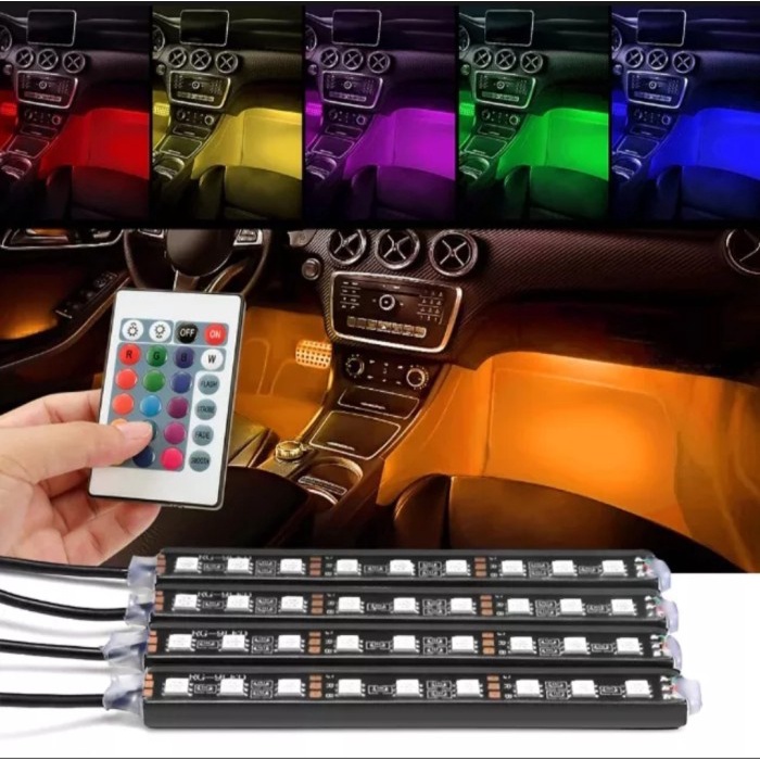 Jual 4Pcs Led Rgb Lampu Kolong Dashboard/Lampu Dashboard Mobil Led 16 ...