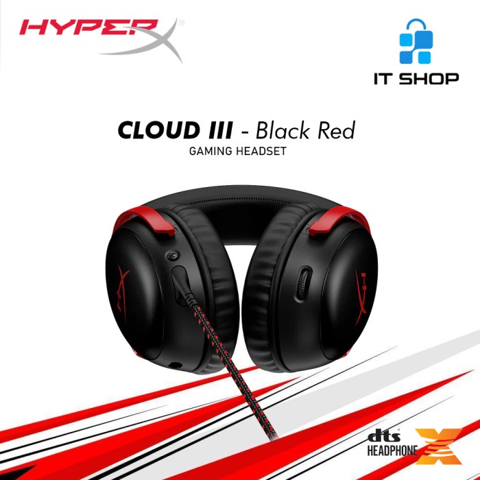 Jual [Expert] HyperX Cloud III Gaming Headset - Black Red | Shopee ...