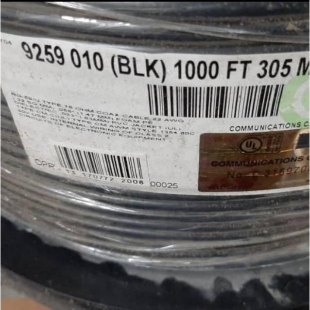 Jual BELDEN Cable 9259 Analog Video, RG59, 22 AWG Stranded BC, PVC Jack ...