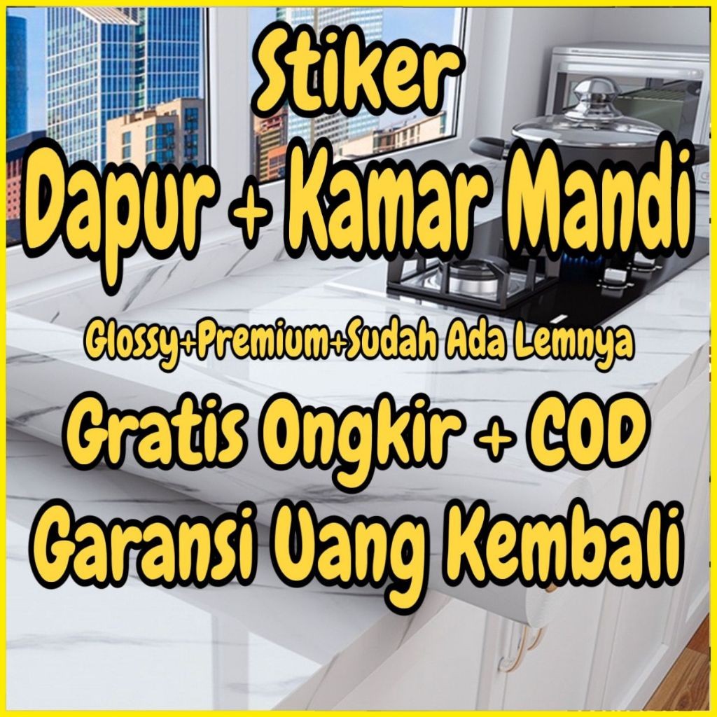 Jual Stiker dapur anti minyak sticker dapur tahan suhu panas wall ...