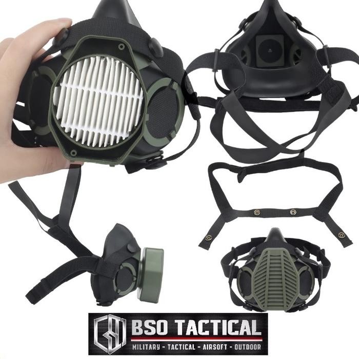 Jual Populer Tactical Mask Breather Hepa Filter Function Special ...
