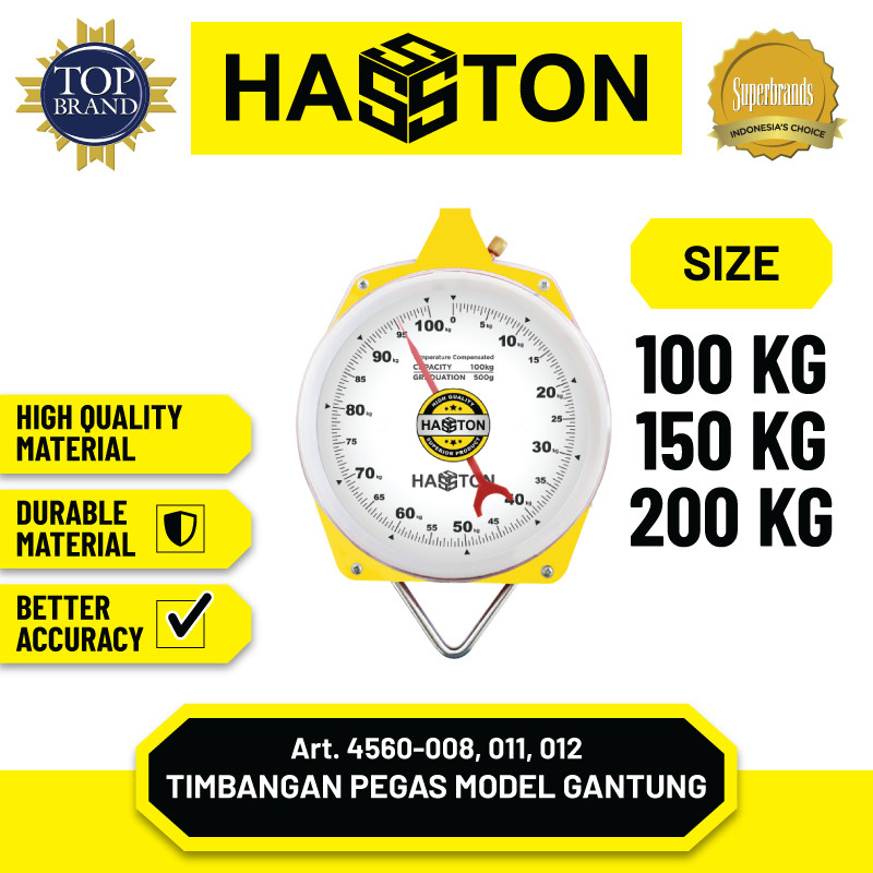 Jual Hasston Timbangan Gantung 100kg / Timbangan Manual / Hanging Scale ...