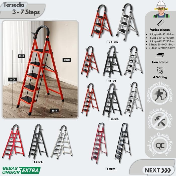 Jual Tangga Lipat/Tangga Portable/Tangga Besi/Tangga Lipat Alumunium ...