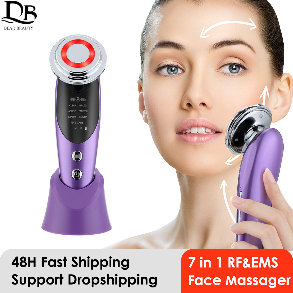 Jual 7 In 1 Face Lift Devices Microcurrent Facial Massager Led Light ...