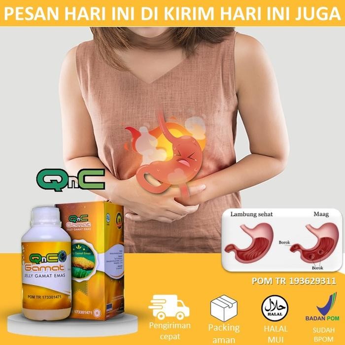 Qnc Jelly Gamat Herbal Asam LAMBUNG Tinggi, Maag Kronis & Gerd BPOM (Bisa COD) BPOM