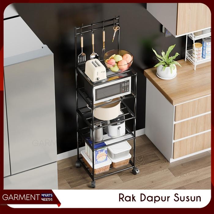 Jual PREMIUM Rak Dapur Panci Rice Cooker Microwave 4 5 Susun Dengan ...