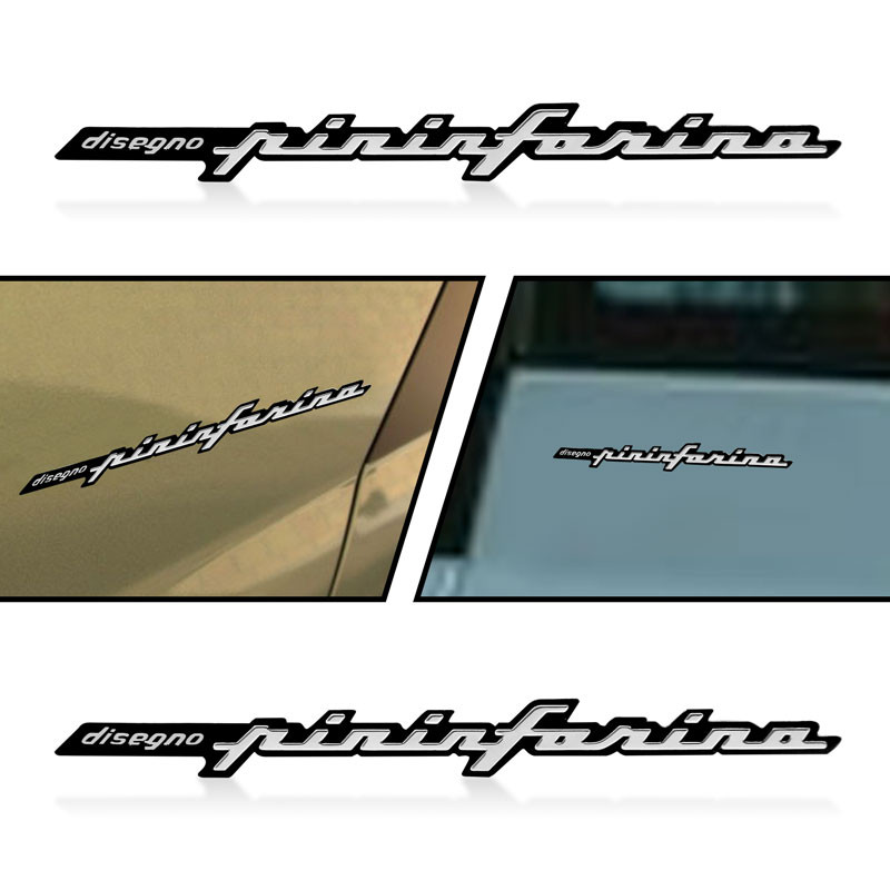 Jual IMPORT Car Decor 3D Aluminum Pininfarina Disegno Emblem Fender ...
