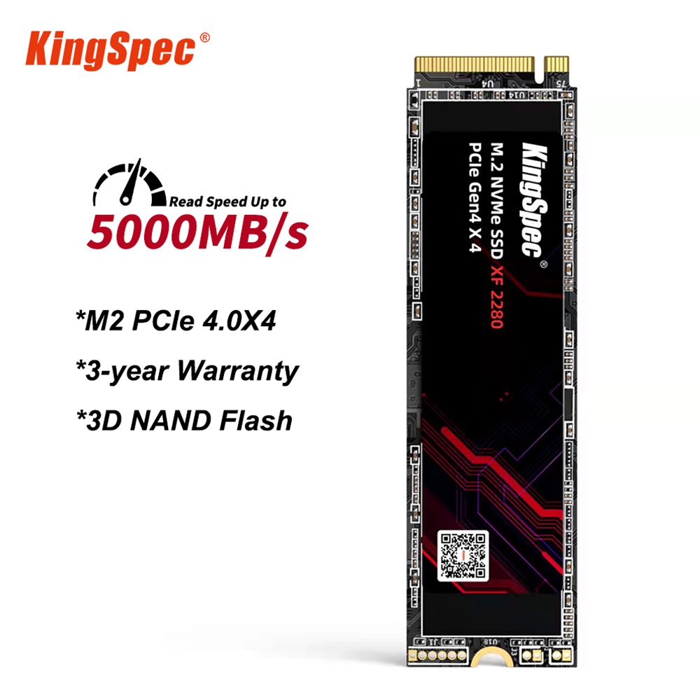 SSD M.2 NVMe KingSpec - 120Go à 2To - Pour PC/Laptop - Neuf