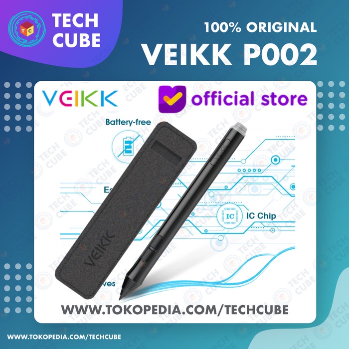 Jual KODE E VEIKK Stylus Pen P002 Replacement Pen Drawing Tablet A50 ...