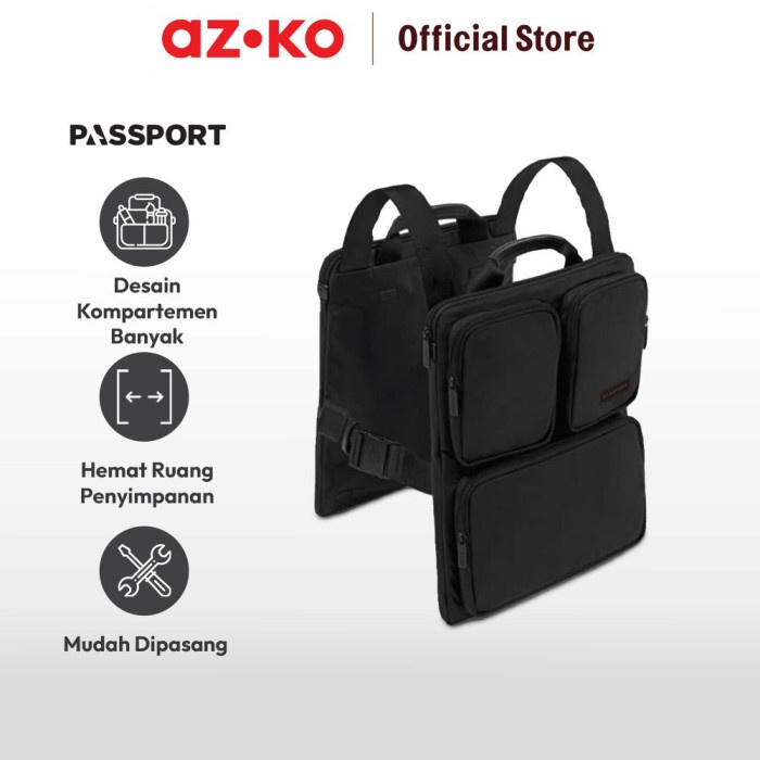 Jual AZKO Passport Vior Tas Side Bag Koper Hitam Aksesoris Koper ...