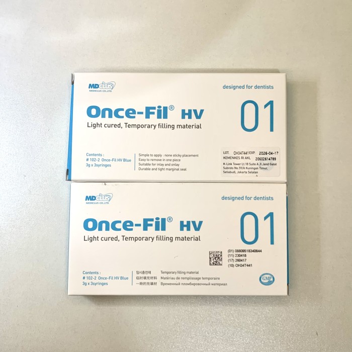 Jual Gigi Once Fill Hv Dental Temporary Filling Light Cure System Inlay ...