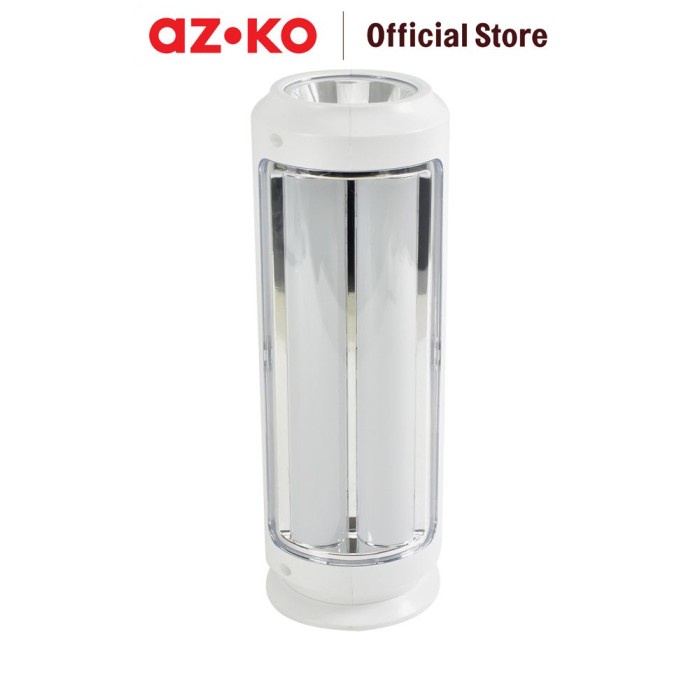 Jual AZKO Powerlite Senter Rechargeable Dengan Lentera - Putih | Shopee ...