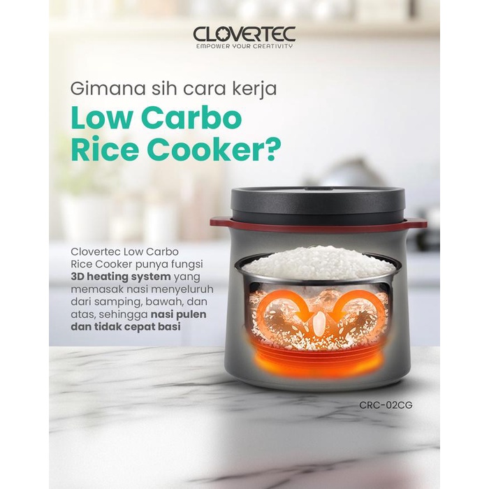 Jual Ready Stock Clovertec Low Carbo Digital Rice Cooker Rendah Gula ...