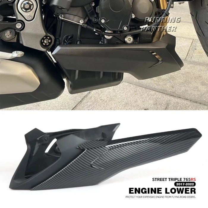 Aileron Inférieur Moto Triumph Street Triple 765 RS 2017-2022 – ABS, Noir, Protection - 2