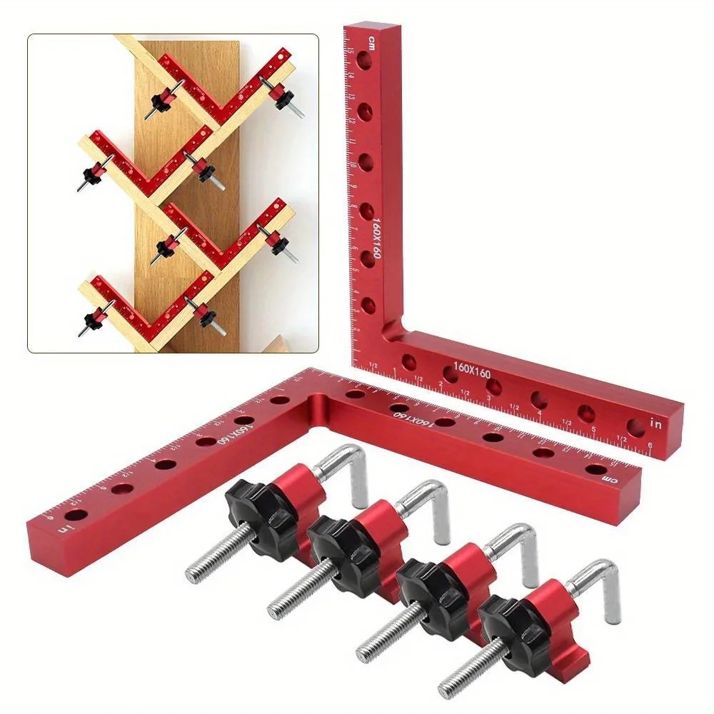 Jual 90 Degree Positioning Squares Right Angle Clamps, 160mm Aluminum ...