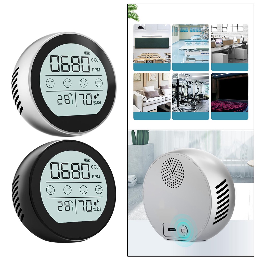 Jual Portable Co2 Meter Temperature Humidity Monitor Co2 Detector For ...