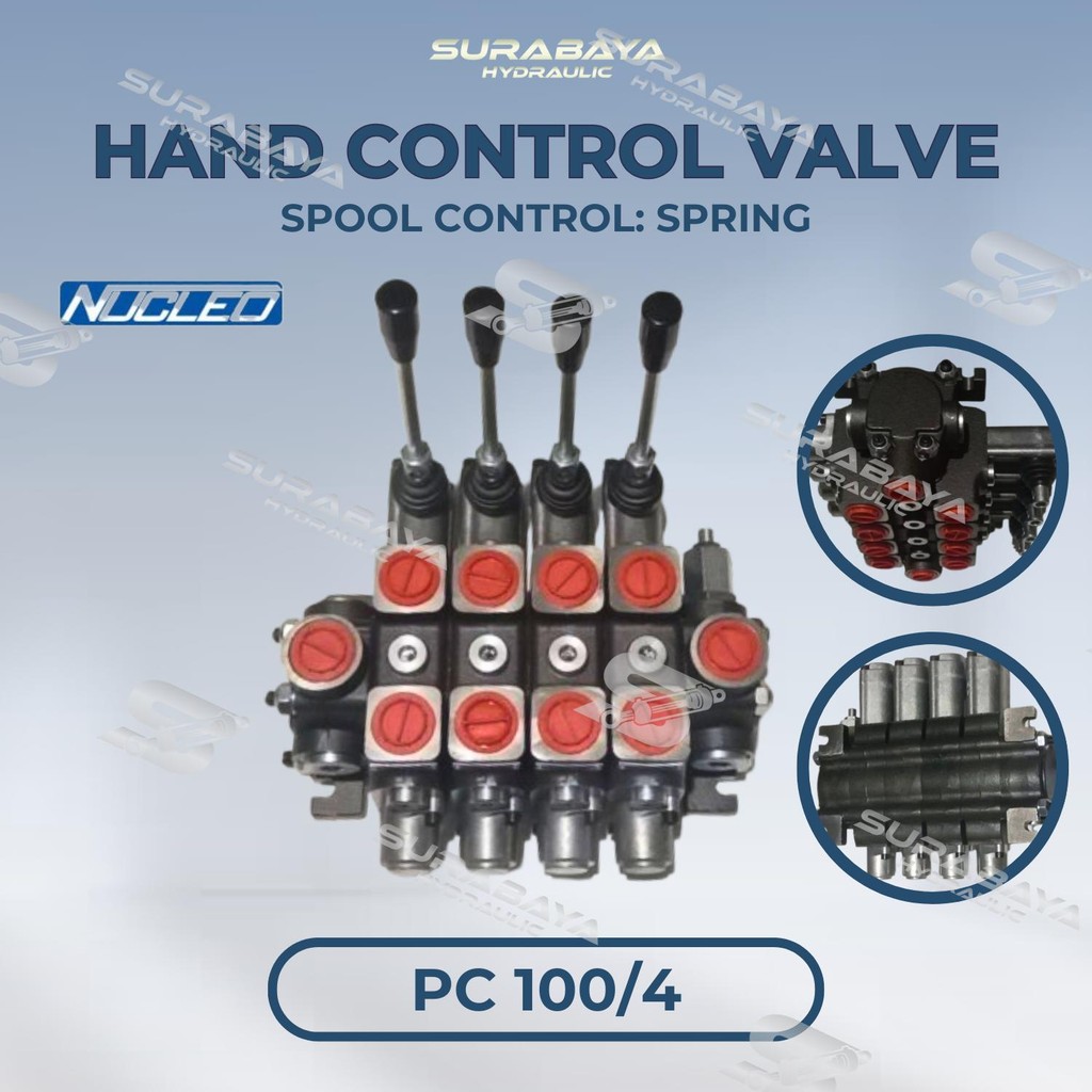Jual PC-100/4 | Hand Control Hydraulic Valve PC100/4 100 3 Handle 3/4 ...