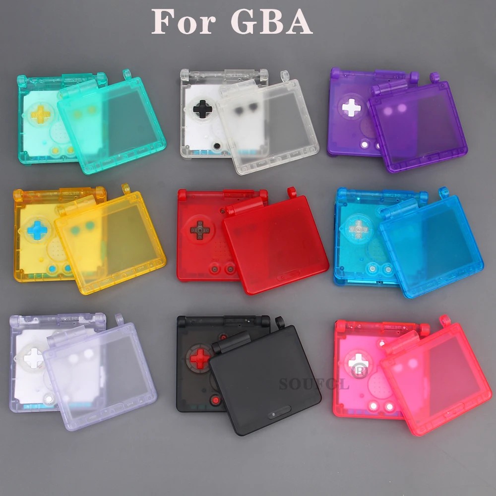Jual Transparent Full Set Housing Cover Repairt Parts for GBA SP Case ...