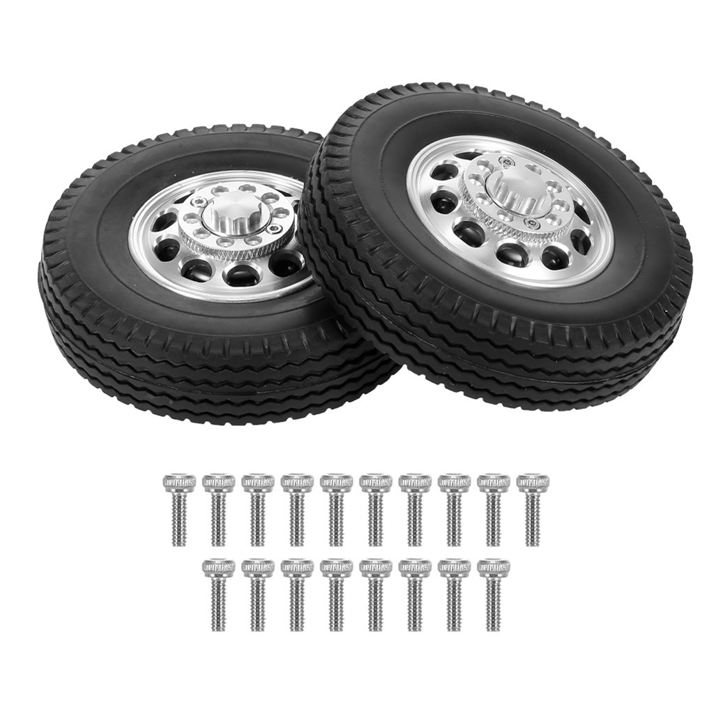 Jual Beauty Front Rubber Low Loader Wheels Tire Tyre with CNC Aluminum ...
