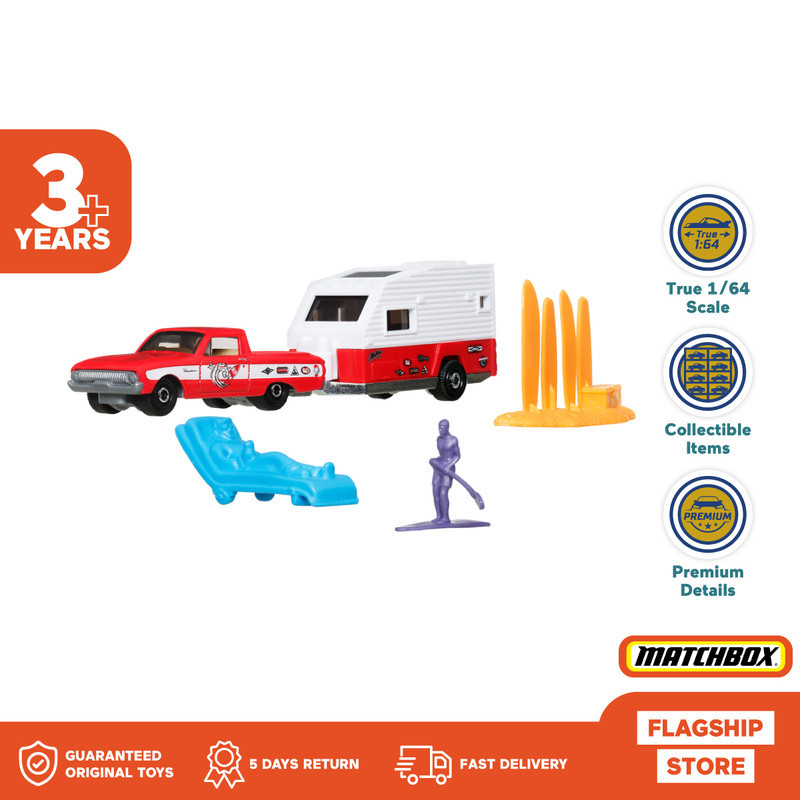 Jual Matchbox Adventure Pack '61 Ford Ranchero & MBX Travel Trailer II ...