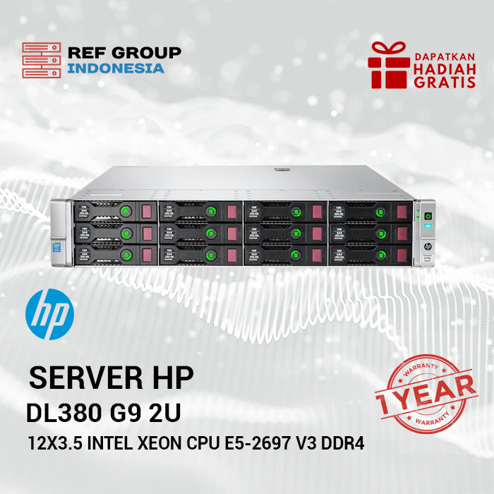 Serveur HP ProLiant DL380 G9 Reconditionné - 2x CPU E5-2680 V4, 32 Go RAM, Pas De Disques - Rackable