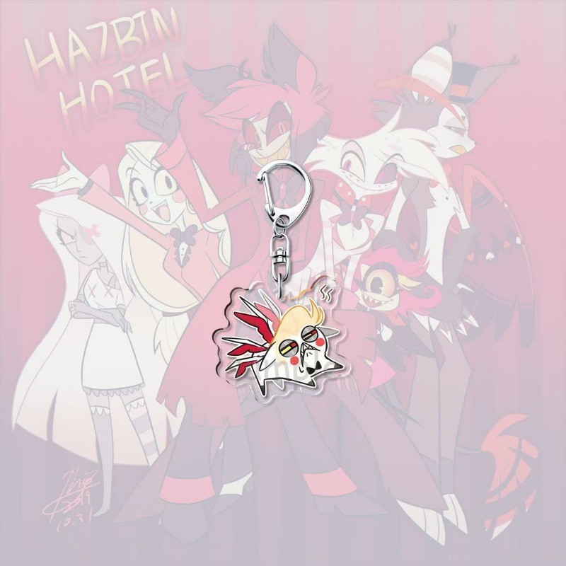 Jual Hazbin Hotel Cartoon Acrylic Keychain Anime Figure Alastor Lucifer ...