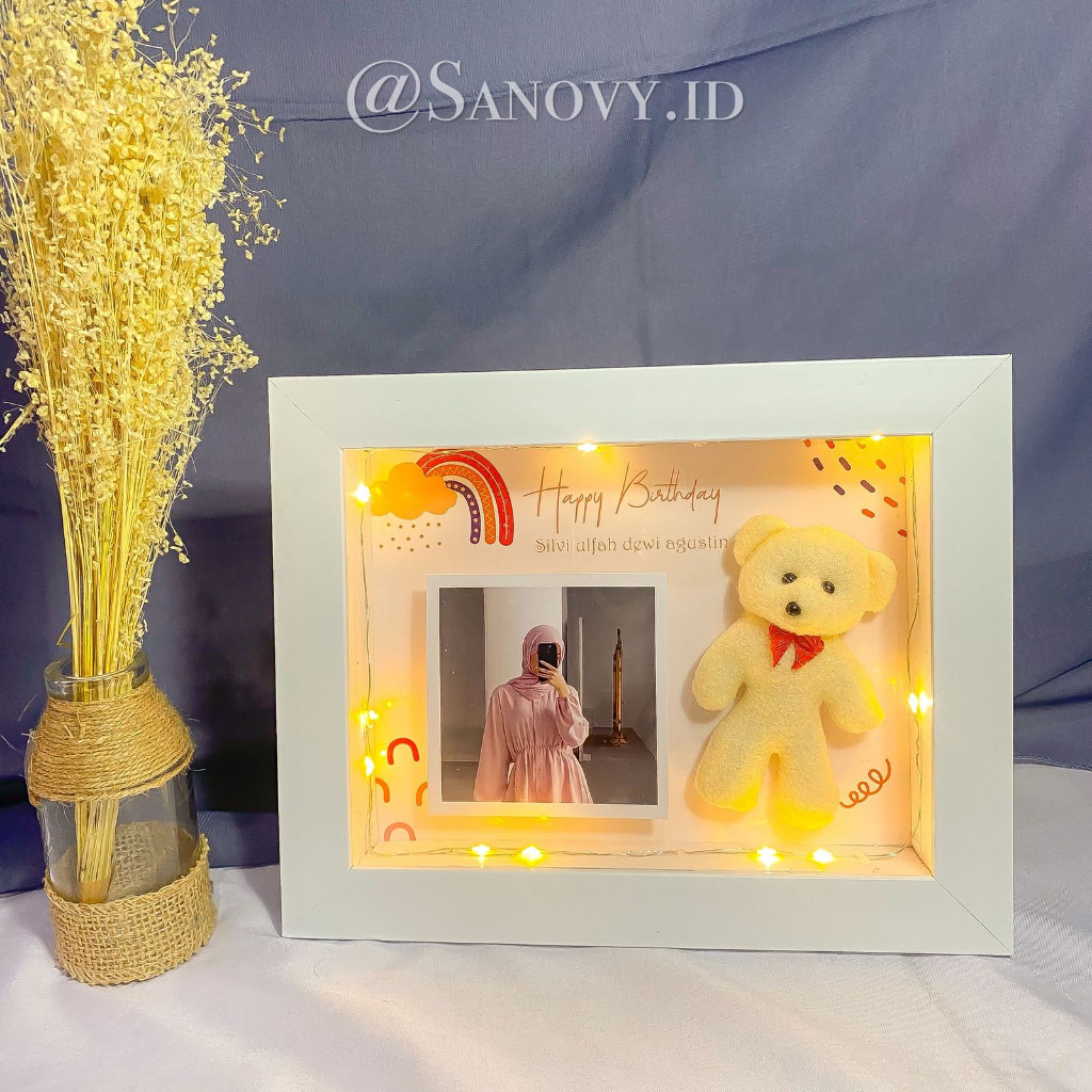 Jual 1520003 flowers frame 3d 15x20 boneka custom FRAME FOTO wisuda ...