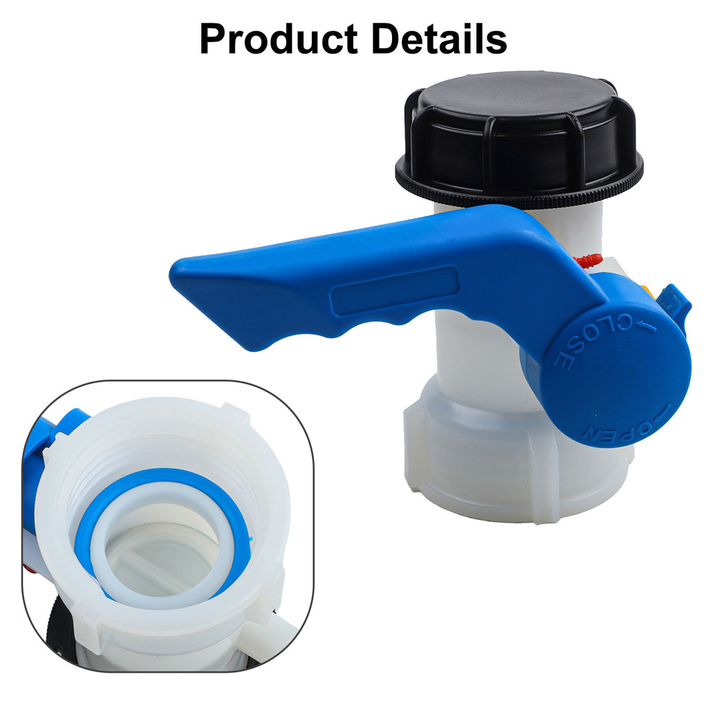 Jual 1pc 62mm IBC Container Flap Valve Outlet Tap Adapter Stopcock Rain ...