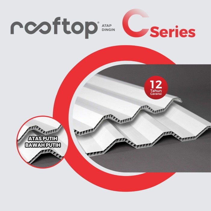 Jual Atap uPVC Rooftop C Series C-Series 1 Meter Rumah Gedung Ruko ...