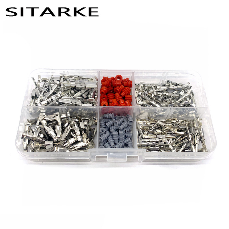 Jual 400pcs Terminal Box VW 1.5/3.5 Series Auto Electrical Female Male ...
