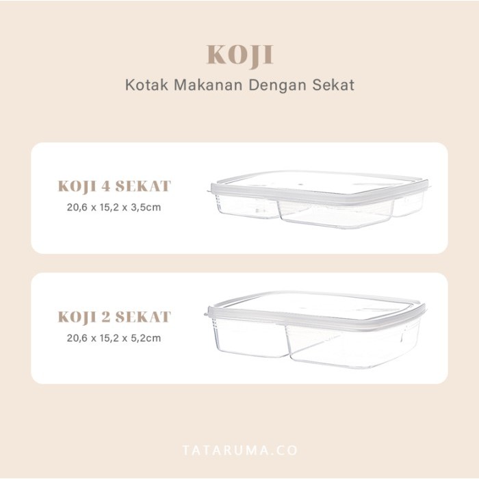 Jual KOJI - Kotak Makan Sekat Lunch Box Bersekat Bento Food Storage ...