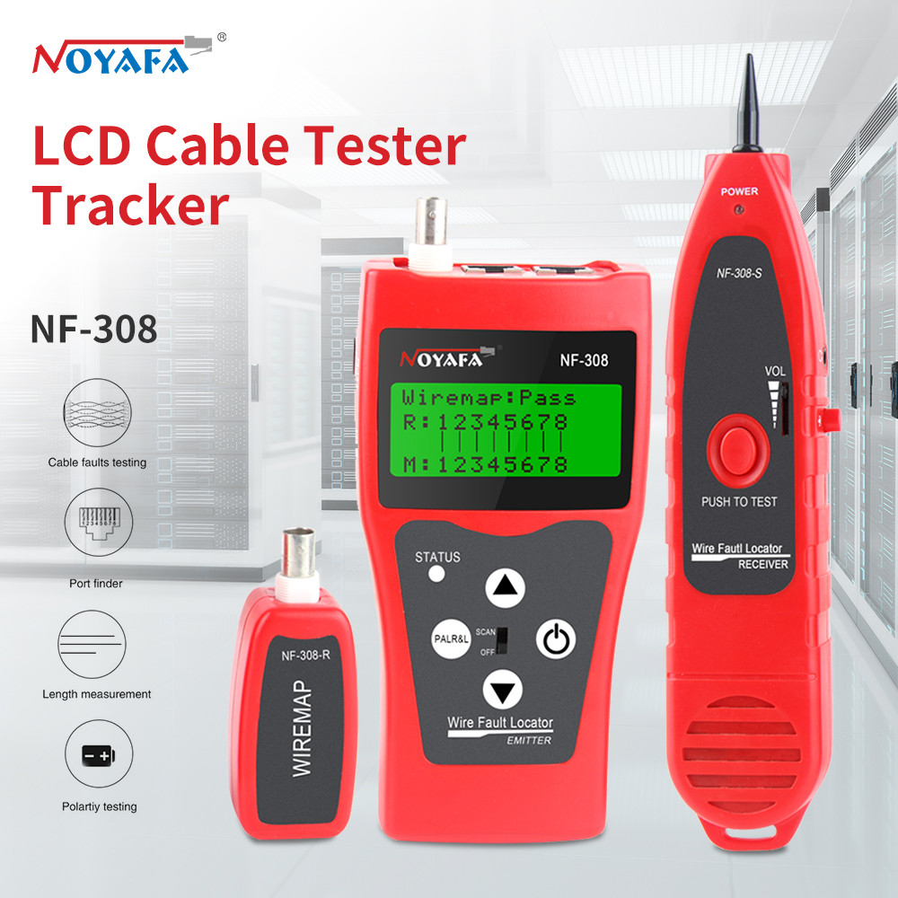 Jual BEST SELLER NOYAFA NF-308S Network Cable Tester LAN Cable Length ...