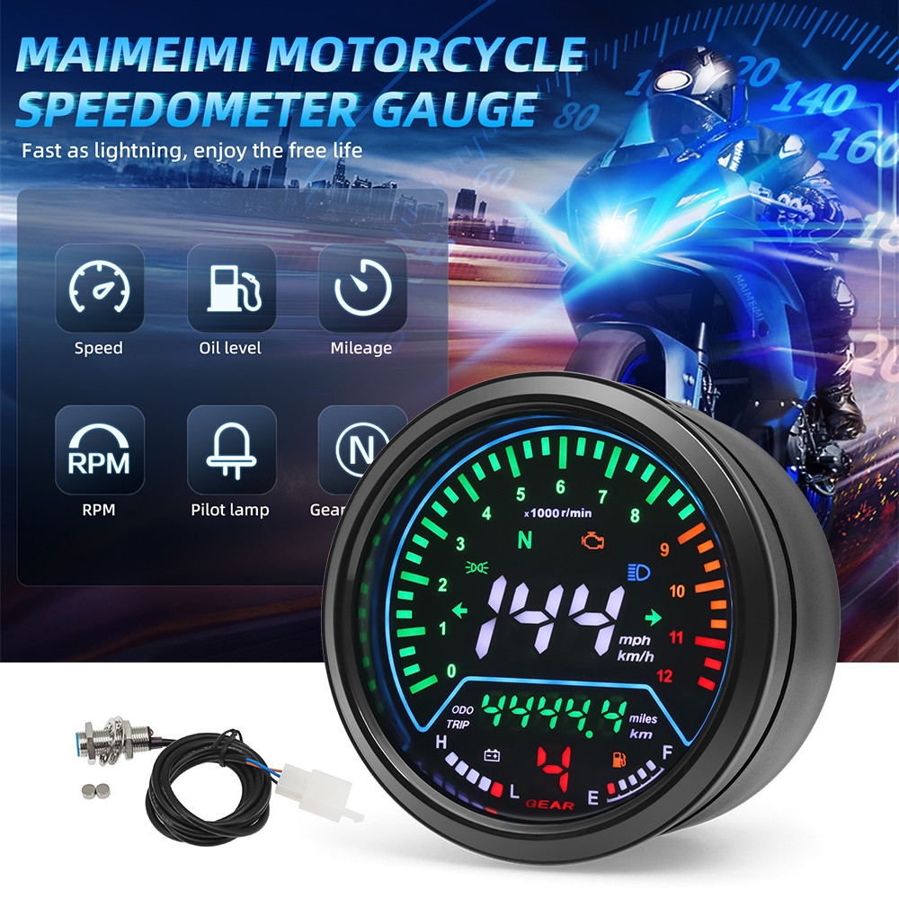 Jual Motorcycle Rpm Speed Speedometer Moto Digital Instrument Panel ...