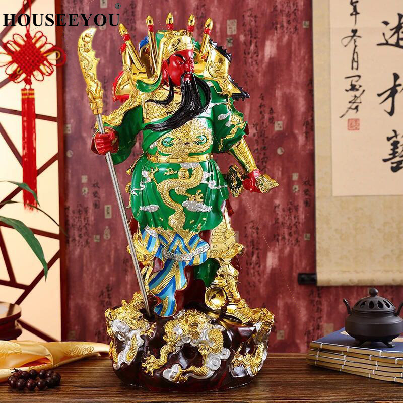 Jual Patung Resin Guan Gong Yang Dicat Ornamen Patung Buddha Rumah ...