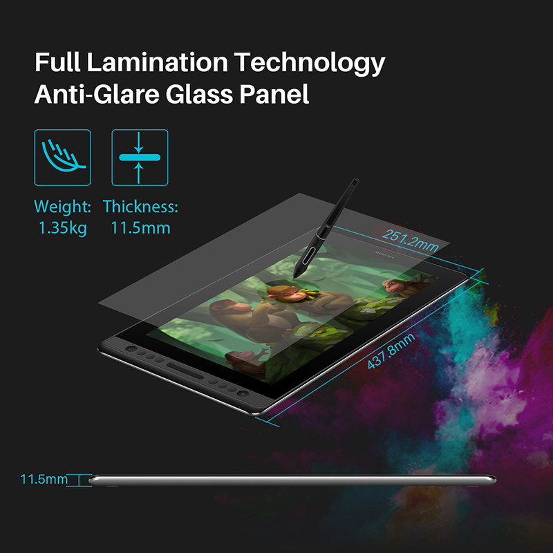 Jual HUION Graphics Tablet 15.6 Inch Screen Kamvas Pro 16 Pen Tablet ...