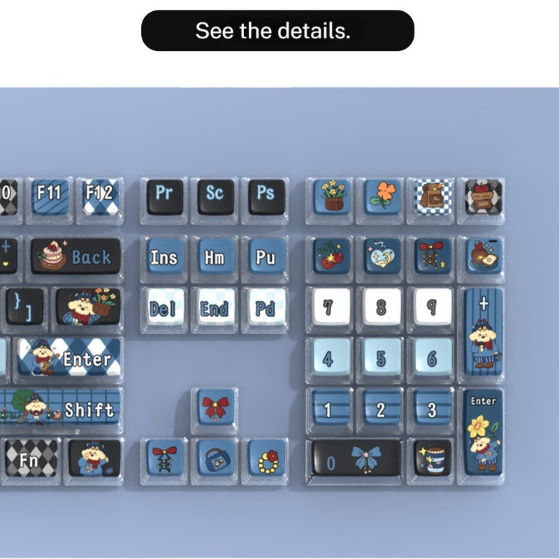 Jual Custom Keycap 108key Pbt Sublimation Mechanical Keyboard Keycaps ...