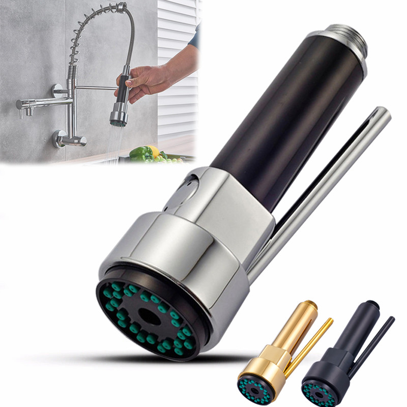 Jual Chrome Spring Pull Down Kitchen Faucet Spout Handheld Sprayer Head ...