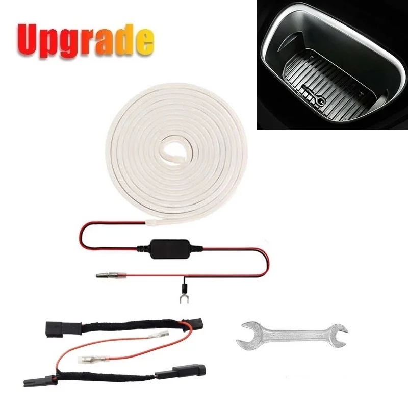 thumbnail image 2 of 98.42-inch LED Light Strip For Tesla Model 3/Y Front Trunk (Frunk) – Waterproof 3000K Warm White Glow 2 of 5