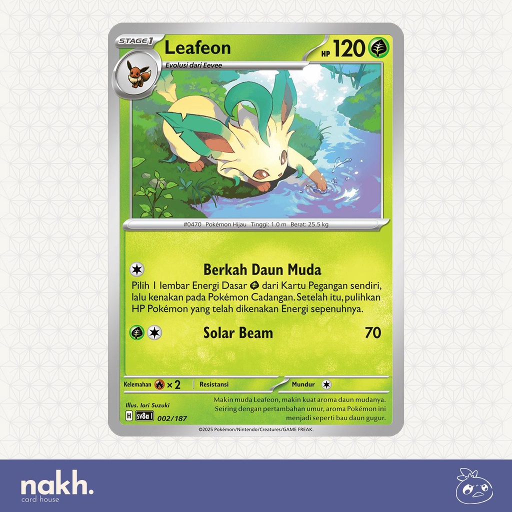 Pokémon TCG: Leafeon Master Ball 002/187 Sv8a Terastal Festival E- [RA - Foto 2