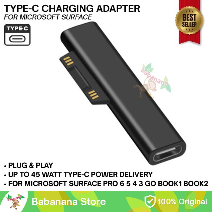 Jual Microsoft Surface PRO 6 5 4 3 Type-C Go Book1 Book2 Adapter ...