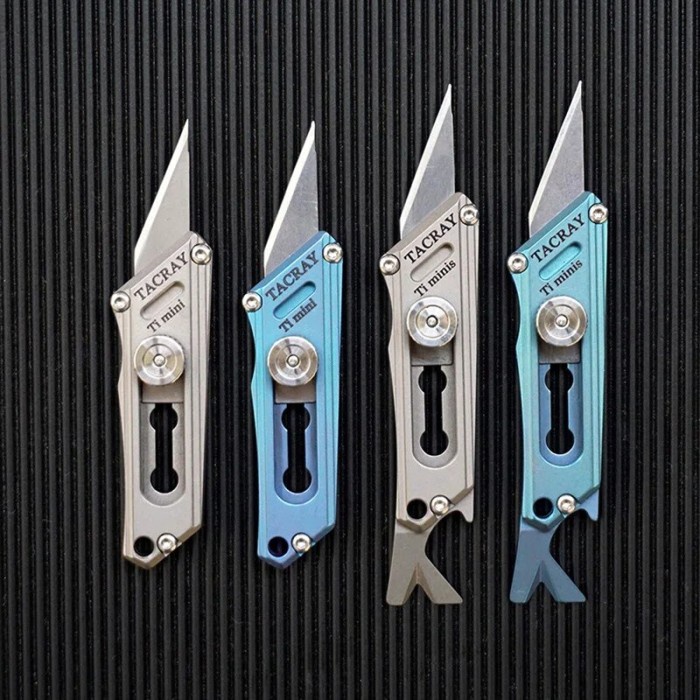 Jual Titanium Mini Key knife Utility Knife Wallpaper Knife Corkscrew ...