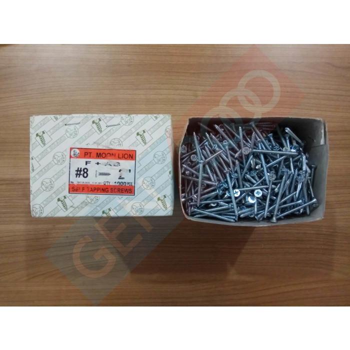 Jual New Skrup Tapping Screw Fh Sekrup Kepala Rata 8 X 2