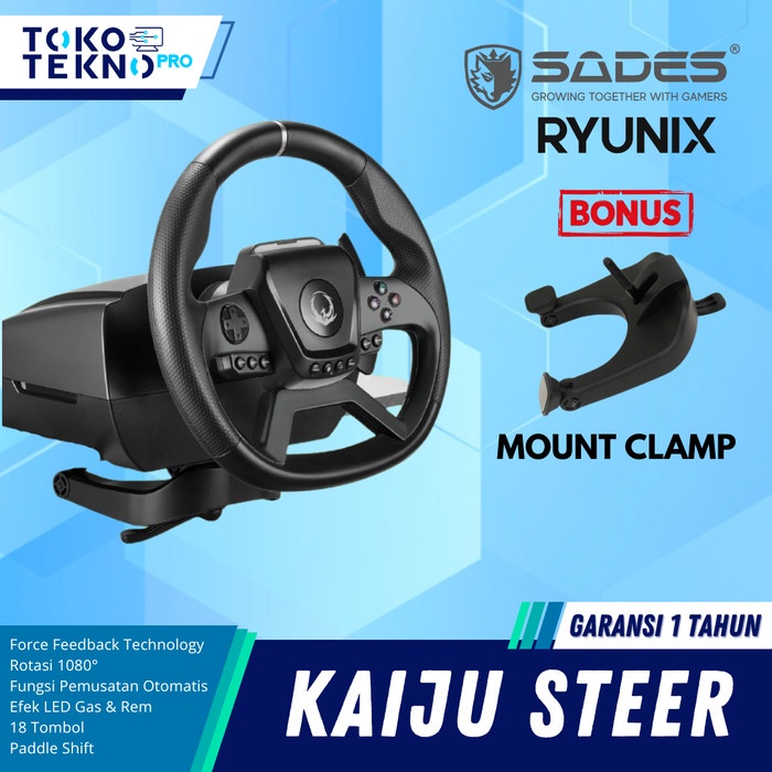 Jual [Good] Sades Ryunix Kaiju XR1 / XR-1 Steering Wheel Setir Mobil ...