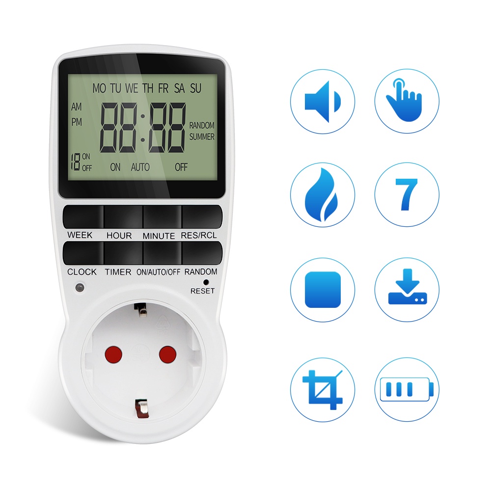 Jual Digital Timer Switch Electronic 12/24 Hour 7 Day Programmable ...