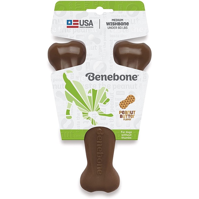 Jual Benebone Wishbone Peanut Butter Medium Mainan Anjing Dog Toy Chew ...