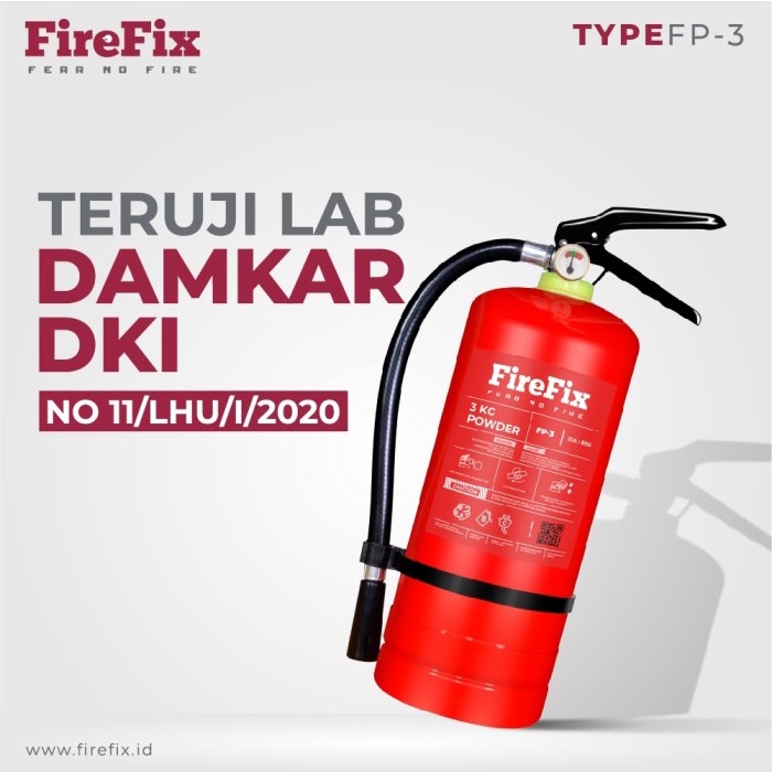 Jual New FIREFIX FP3 Powder 3 Kg Tabung Alat Pemadam Api Ringan APAR ...