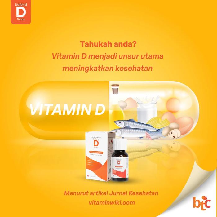 Jual Defend D Drops Vitamin D3 330 IU / Tetes Suplemen Kesehatan Untuk ...